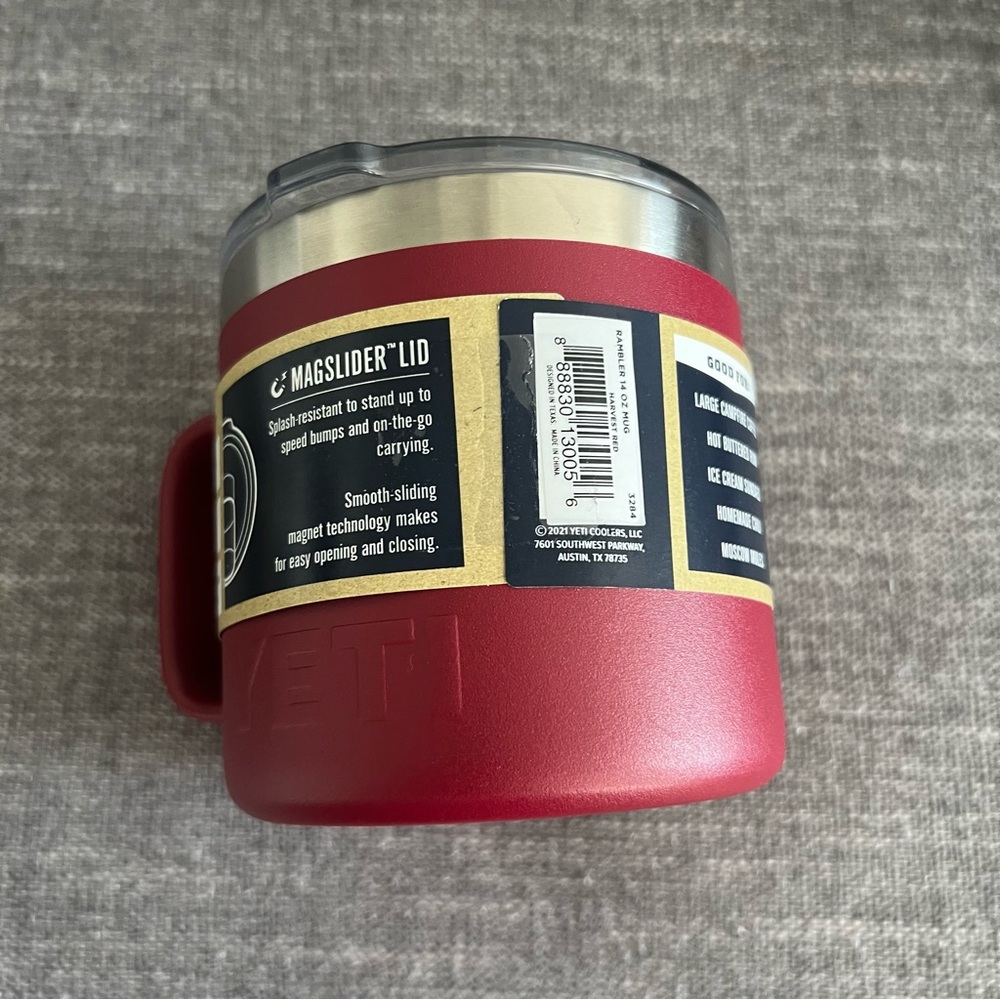 NWT YETI Rambler 14oz Mug in Harvest Red - Picture 3 of 5